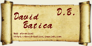 David Batica vizit kartica